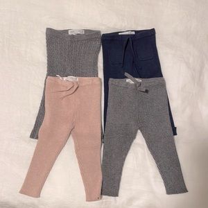Zara 9-12M Ribbed Leggings Bundle (4)